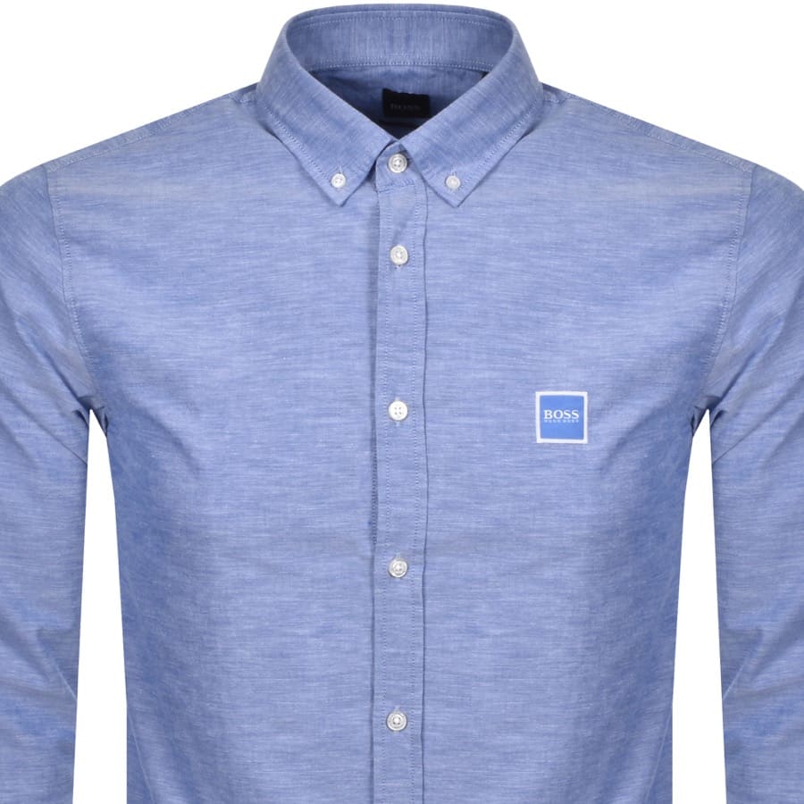 Alternative Image for ProductBOSS Mabsoot Long Sleeved Shirt Blue2